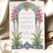 Nouveau jardin d'orchidées Invitation de mariage