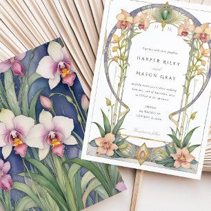 Nouveau jardin d'orchidées Invitation de mariage