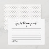 Nouveau jeu d'activité Baby shower de carte consei (Devant / Derrière)