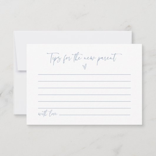 Nouveau jeu d'activité Baby shower de carte consei (Devant)