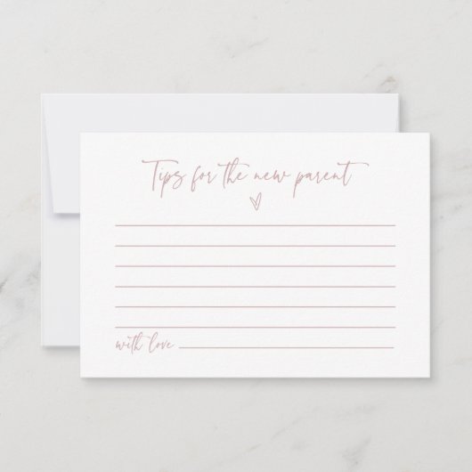 Nouveau jeu d'activité Baby shower de carte consei (Devant)