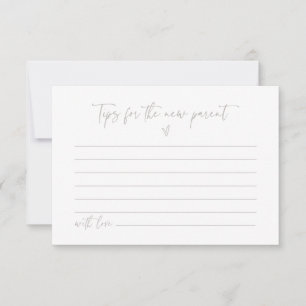 Nouveau jeu d'activité Baby shower de carte consei