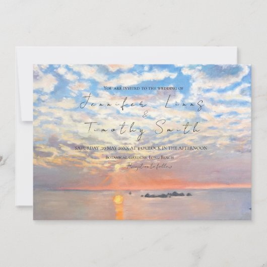 Nouveau lever du soleil de début de faire-part de  (Devant)