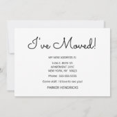 Nouveau Lieu Plus D'Espace Nouveau Faire-part Appa (Dos)