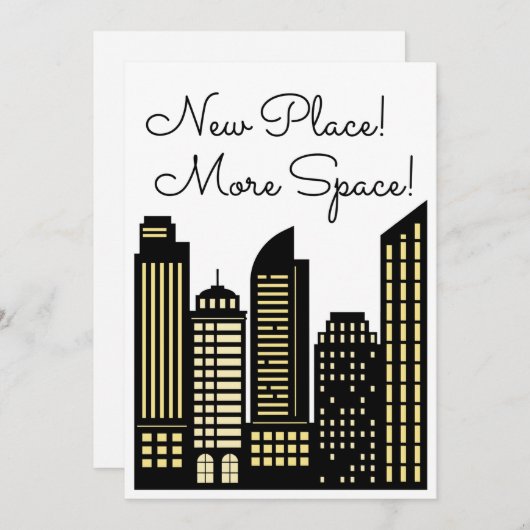 Nouveau Lieu Plus D'Espace Nouveau Faire-part Appa (Devant / Derrière)