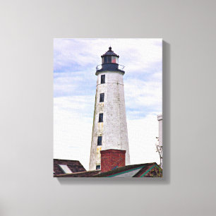 Nouveau London Harbour Lighthouse CT toile enroulé