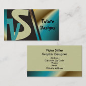 Nouveau look Cartes de visite de monogrammes (Devant / Derrière)