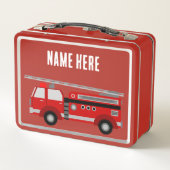 NOUVEAU ! Lunchbox - Camion de pompiers (ajouter u (Dos)
