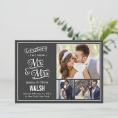 Nouveau M. et Mme Mariage Faire-part - Charbon (Debout devant)