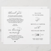 Nouveau M. et Mme, Programmes de mariage pliables (Devant / Derrière)