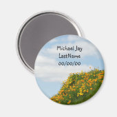 Nouveau magnets de naissance de bébé Nom Date de n (Recto/Verso)