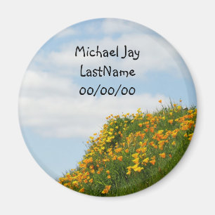 Nouveau magnets de naissance de bébé Nom Date de n