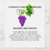 Nouveau Maman Étiquettes de vin cadeau (Étiquettes simples)