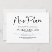 Nouveau Mariage de plan Faire-part reporté (Devant)