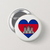 NOUVEAU ! ! - MARQUE DE BADGE DE COEUR DE CAMBODGE (Devant & derrière)