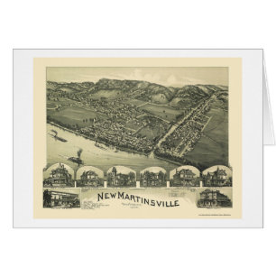 Nouveau Martinsville, carte panoramique de WV -
