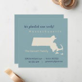 Nouveau Massachusetts Accueil Carte Faire-part de  (Devant/Arrière en situation)