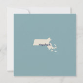 Nouveau Massachusetts Accueil Carte Faire-part de  (Dos)