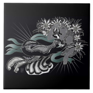 nouveau mermaid tegeltje