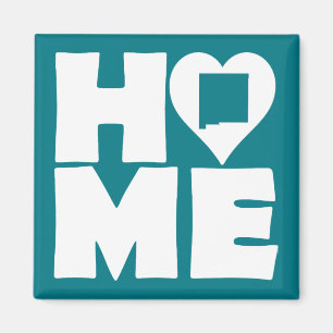 Nouveau-Mexique Accueil Heart State Fridge Magnet
