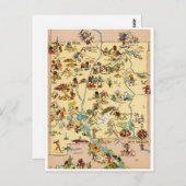 Nouveau-Mexique Carte Vintage drôle (Devant / Derrière)