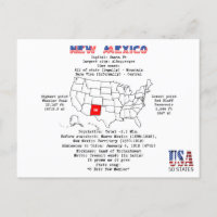 Nouveau Mexique États américains sur une carte et 