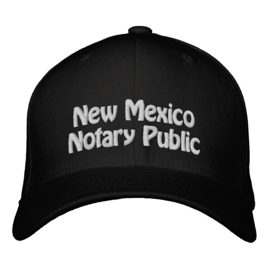 Nouveau-Mexique Notaire Public Brodé Casquette De  (Devant)