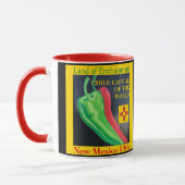 Nouveau-Mexique Rouge ou Vert Chili Coffee Cup Mug (Gauche)