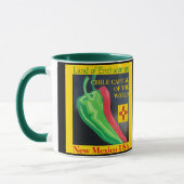 Nouveau-Mexique Rouge ou Vert Chili Coffee Cup Mug (Gauche)
