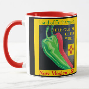 Nouveau-Mexique Rouge ou Vert Chili Coffee Cup Mug
