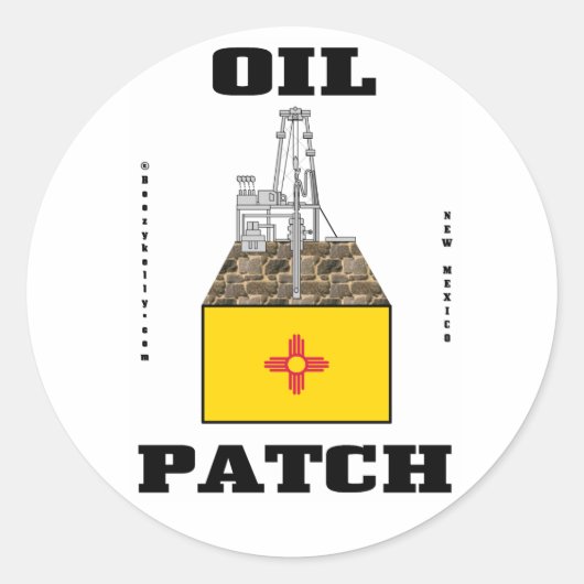 Nouveau-Mexique Sticker Pétrole, Terrain pétrolier (Devant)