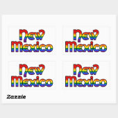 Nouveau-Mexique Stickers texte arc-en-ciel (Feuille)