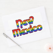 Nouveau-Mexique Stickers texte arc-en-ciel (Enveloppe)