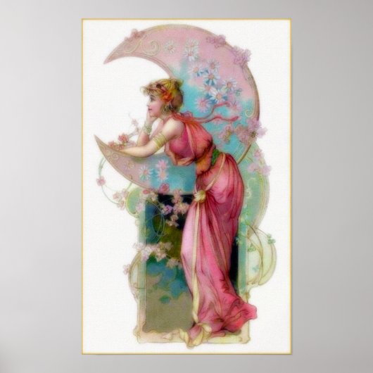 Nouveau Moon Poster (Voorkant)