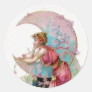 Nouveau Moon Ronde Sticker