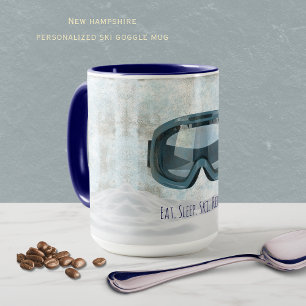 Nouveau Mug de Ski Personalisé New Hampshire Man