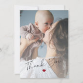 Nouveau-né bébé 2 photos script simple carte de re (Devant)