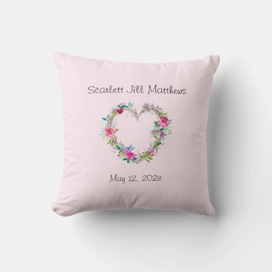 Nouveau-né coussin monogrammé (Recto)