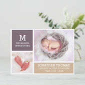 Nouveau-né Faire-part de naissance de bébé (Debout devant)