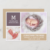 Nouveau-né Faire-part de naissance de bébé (Devant / Derrière)