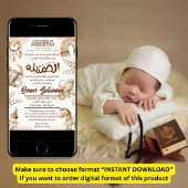 Nouveau-né neutre Faire-part de naissance musulman