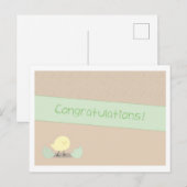 Nouveau-né Nouveau bébé, carte de félicitations (Devant / Derrière)