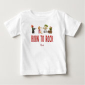Nouveau-né nouveau bébé né à rock mignon t-shirt d (Devant)