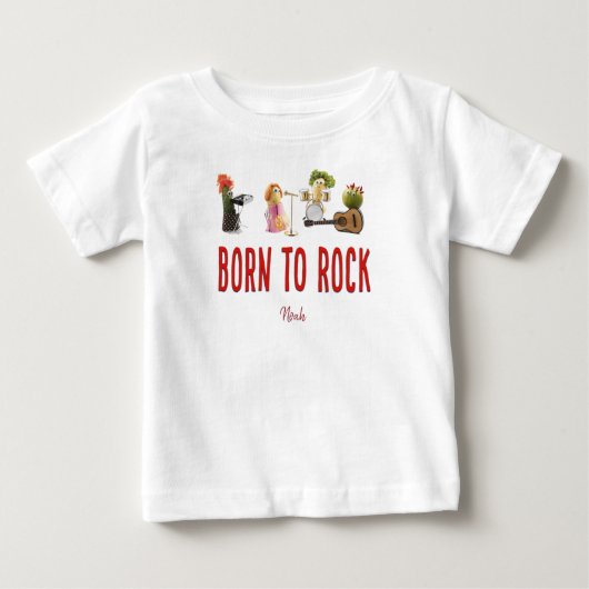 Nouveau-né nouveau bébé né à rock mignon t-shirt d (Devant)