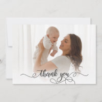 Nouveau-né Photo bébé Calligraphie moderne Merci