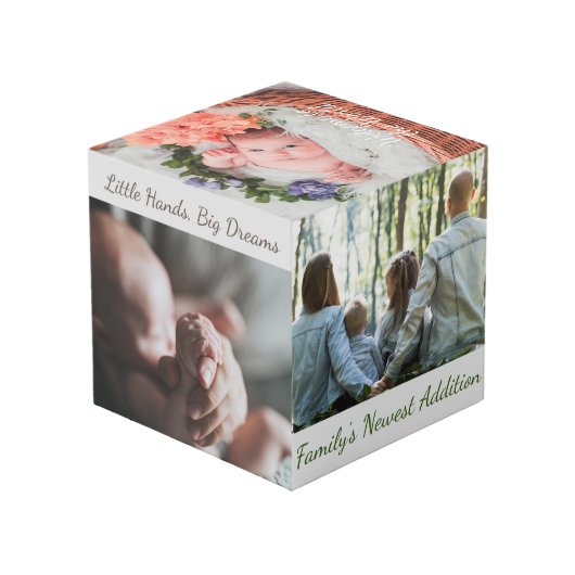 Nouveau-né Whimsy Memories Photo Cube (Angle arrière)