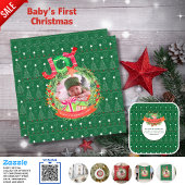 NOUVEAU Noël Bébé Photo Faire-part année revue