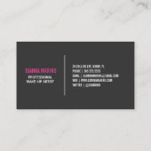 Nouveau noircissez les cartes de visite de | (Dos)