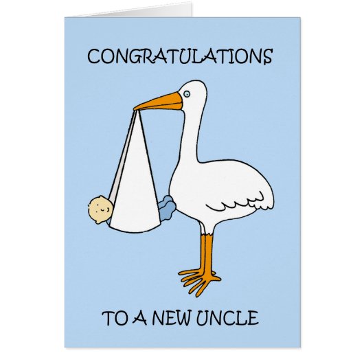 Nouveau oncle à bébé garçon Félicitations (Devant)