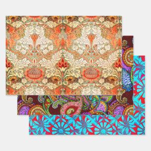 Nouveau Paisley Daisy Sampler Inpakpapier Vel
